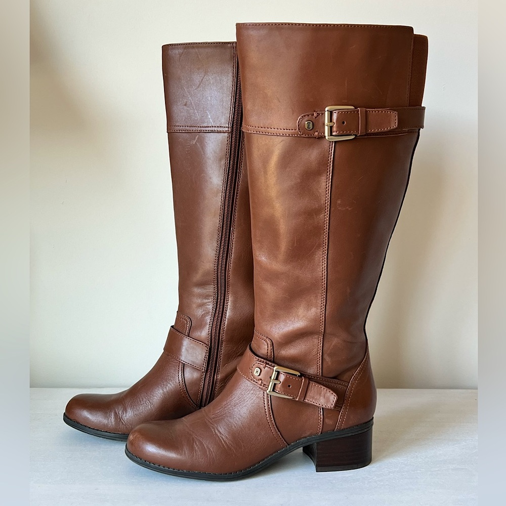Bandolino BD7COPPA-W Womens Leather Riding Boots Size 6